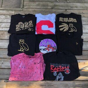 LOT OF 8 OVO Shirts Large Octobers Very Own X Toronto Raptors